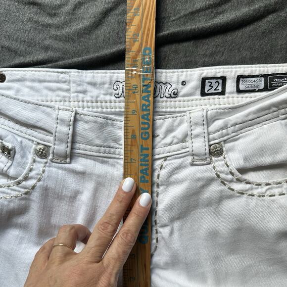Miss Me Low Rise Y2k Skinny Size 32 Pockets Denim Jeans Size 32 30 - Picture 14 of 16